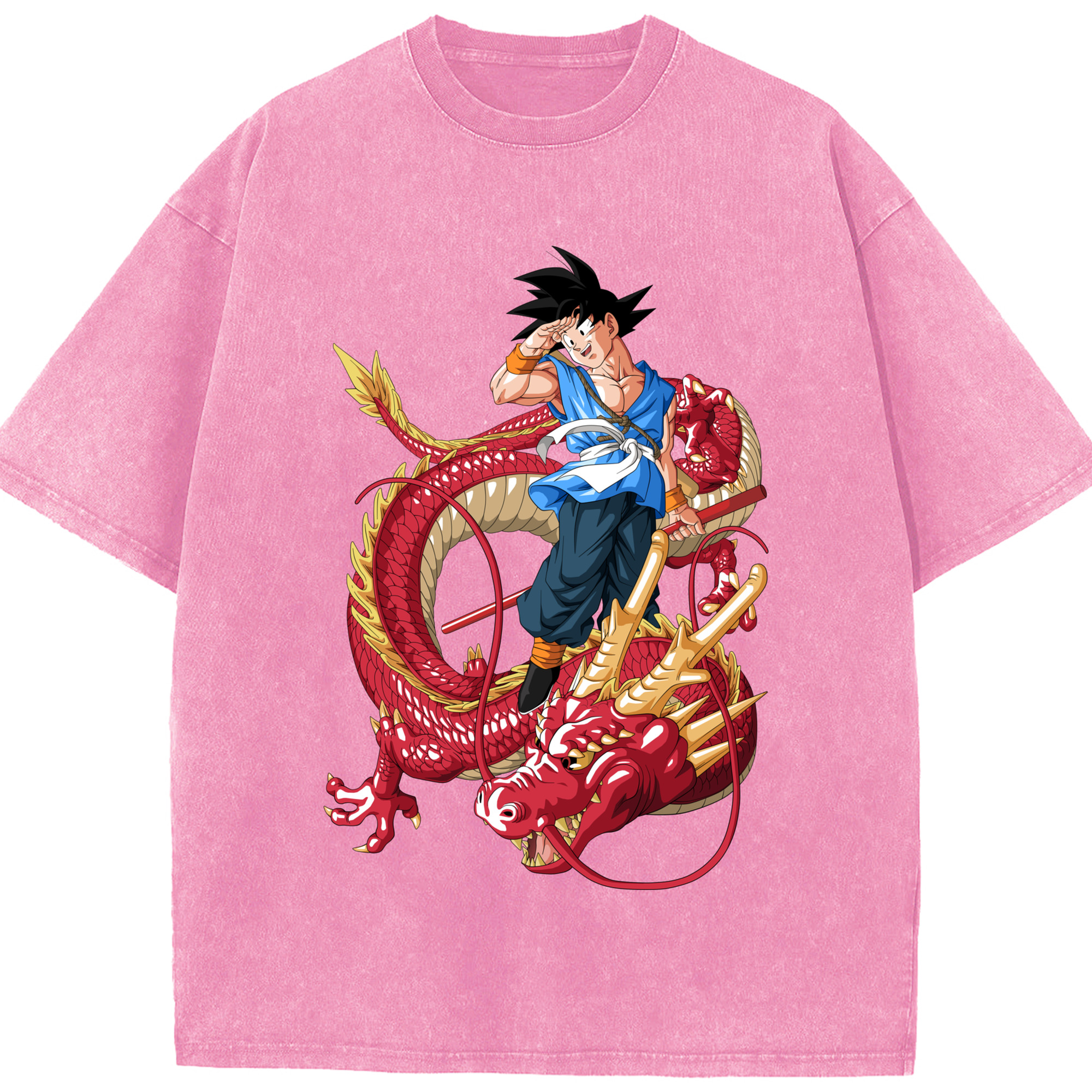 ドラゴンボール 孫悟空（そん ごくう）Son Goku カカロット DRAGON BALL Kakarotto 綿100% ヴィンテージ風 半袖Tシャツ（フロントプリント）